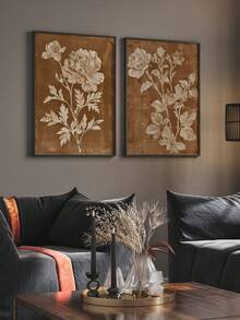 2 Pieces Flower Posters Arabic Print Picture Islamic Wall Painting Vintage Wall Arts Aesthetics Art Printing Fashion Room Decor Living Room Wall Decoration No Frame Gifts Birthday Graduation