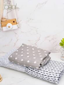 Manta de muselina estampada para envolver bebés recién nacidos, toalla de baño - Multicolor - Ver 2