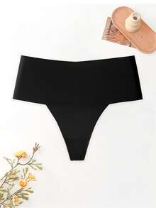 11pcs Mature Charm - Elegant Casual - Sporty Casual - Comfort Minimalist Casual - Regular Casual Seamless Knit Fabric Comfortable Zebra Pattern & Solid Color Women's Hipster Panty Set