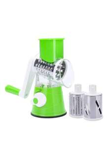 Cheese Grater, Kitchen Mandolin Vegetable Slicing Machine, With 7.62cm Replaceable Blades, Easy-To-Clean Rotary Fruit Grater Slicing Machine, Potato, Carrot, Nut Grinder
