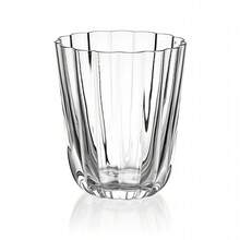 Juego de 4 vasos de agua de vidrio transparente con borde ondulado - transparente - Ver 5
