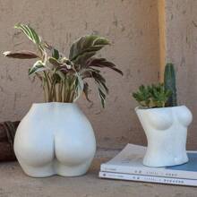 1pc Mini Lower Body Planter, Female Body Shaped Small Flower Pot With Drainage Holes, Resin Planter For Indoor Or Outdoor Plants