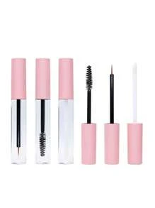 1 pezzo Tubetto vuoto da 5/10ml per mascara, eyeliner, lucidalabbra con applicatore a spazzolino, contenitore per creme per ciglie, bottiglie in plastica per rossetti e burro per le labbra, ricaricabili