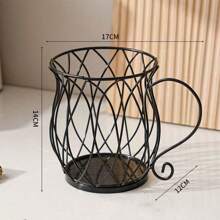 1 pezzo Portaoggetti da tè color oro, supporto decorativo per la casa per snack, caramelle, adatto per ufficio, tavolino da caffè per il soggiorno con articoli preconfezionati come foglie di tè, capsule di caffè, caramelle (non include nessun prodotto alimentare, solo il portaoggetti)