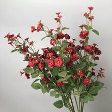 1/80支仿真丝玫瑰花，逼真植物，适用于家居、餐厅、客厅、户外花园装饰，母亲节礼物、生日礼物、毕业礼物、婚礼季、插花艺术、摄影道具、秋季、春季、花瓶、花墙、花环、新娘捧花、婚礼装饰、DIY花环材料、生日派对装饰、家居装饰配件、情人节 - 紅色 - 查看 3