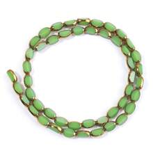 Approx. 45pcs Faceted Oval Crystal Beads With Golden Edge, 4x7mm, Multicolor, Fashion Casual Versatile, Red Color, Handmade DIY Beading, Spacer Beads For Bracelet Necklace Jewelry Making, Wholesale Craft Supplies