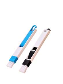 Set de 3 piezas de cepillos multiusos para limpiar ranuras en puertas y ventanas de cocina y baño, que incluye un cepillo con recogedor, un cepillo para hendiduras y un raspador multiusos de goma para limpiar tablas de cortar y eliminar grasa de cocina