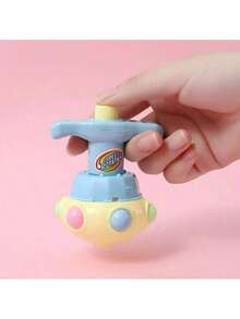 1pc/3pcs Cute Cartoon Lotus Flower Glowing Spinning Top Toys, Multiple Designs - Multicolor - View 2