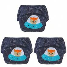 3 件套可爱儿童可重复使用训练内裤，男孩和女孩如厕训练裤，防水透气 - 彩色 - 查看 13