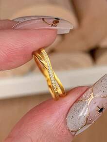 Stylever 1pc 925 Sterling Silver Simple X-Shaped Cross Ring Ladies Jewelry For Women Glamorous Promise Ring Fine Jewelry Ring Gift For Girls Daily Life Dating Decor