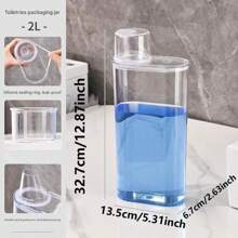 1pc Liquid Detergent And Fabric Softener Dispenser - Laundry Room Storage Box, Laundry Soap Dispenser Bottle, Bathroom Organizer, Bathroom Storage Jar