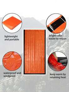 户外应急睡袋，生存露营包，轻便可折叠，适合徒步旅行、露营、生存装备 - 彩色 - 查看 4