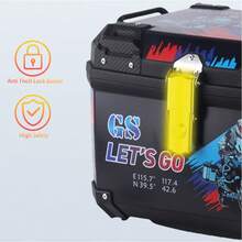 57L Tail Box Motorcycle Universal Trunk For R1200GS R1250GS F800GS F850GS G310gs Top Rear Luggage Tool Tail Box Large Capacity - 默黑 - 查看 5