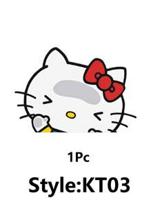 Sanrio 1Pc Hello Kittys Stickers Cartoon Cute Motorcycle Electric Car Car Rearview Mirror Personalized DIY Sticker Accessories Scratch Shield Helmet Decoration Stickers Stickers(Some Parts May Be Random)