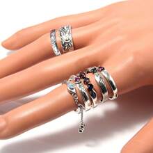Jujutsu Kaisen 1 pièce Bague ajustable avec style Infini des yeux de démon de Gojo Sukuna Yuji Megumi Six Eyes de Jujutsu Kaisen, convient pour des cadeaux commémoratifs, le cosplay et les accessoires de mode