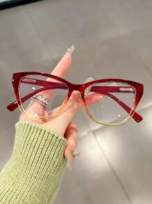 Women's Fashion Eyeglasses, Transparent Lenses, Unisex For Everyday Wear, Suitable For Selfies, Parties And Gatherings With Friends