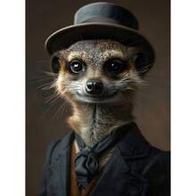 1pc/3PCS Wall Arts Posters Modern Animals Portrait Animal Set Zebra Jaguar Gentleman Chimpanzee Poster Printing Wall Art Picture Canvas Painting Room Home Decoration, Canvas Art, High Quality, Without Frame/With Frame ,Wall Art With Frame - Multicolor - View 12