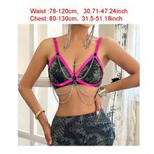 Plus Size Women Sexy Lingerie Harness Breast Tops Body Cage Elastic Belts Hollow Punk Adjustable Cupless Bra Strappy Gothic Rave Festival Bralette Accessory Dance Party Costumes - Multicolor - View 11