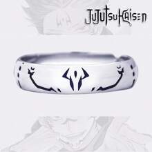 Jujutsu Kaisen 1 pièce Bague ajustable avec style Infini des yeux de démon de Gojo Sukuna Yuji Megumi Six Eyes de Jujutsu Kaisen, convient pour des cadeaux commémoratifs, le cosplay et les accessoires de mode