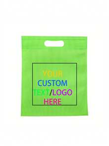50pcs Non-Woven Reusable Tote Bags, Customizable With Text Or Graphics, Personalized Logo, Large Capacity Gift Bags For Weddings, Festivals, Parties - Multicolor - View 7