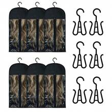 6PCS Wig Storage Bags With Hanger, 23.6 X 11.8Wig Storage Multiple Wigs,Breathable And Easy Carry Home Hair Travel Use - Purple - View 5