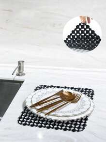 1/2/3pcs Kitchen Sink Protection Mat, Quick Drainage Mat Protection Mat, Protectors For Bottom Of Kitchen Sink, Mesh Sink Dishwasher For Sink Protection, Anti Slip Mat Sink, Dish Drying Mat For Dishes And Glassware