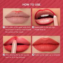 Ushas,16pcs Lip Liner Set, Outlines The Perfect Lip Shape,Easily Draws Exquisite Lip Makeup, Multiple Colors Are Available, A Good Match For Lipstick, A Must-Have Makeup Tol For Beginners,Recommended By Beauty Experts,24 Hours Without Fading - #03 - View 8