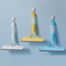 3-In-1 Multifunctional Glass Cleaning Brush With Built-In Spray Bottle - Ideal For Bathroom Mirrors, Windows And Car Glass - Durable Plastic Material, Bathroom Cleaning Tool | Vibrant Design | Attractive Design, Window Cleaning Brush