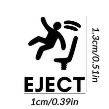 弹出按钮贴纸（适用于空白汽车按钮，6 件装）、男士趣味汽车配件、汽车电子游戏贴纸、汽车爱好者搞笑礼物 - 均碼 - 查看 4