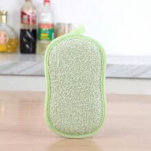5pcs Multicolor Super Soft Microfiber Kitchen Scrub Sponges, Double-Sided Fingerprint-Free Reusable Cleaning Pads, Gentle Cleaning Brushes, Ideal For Pots And Pans Cleaning, Random Styles & Colors