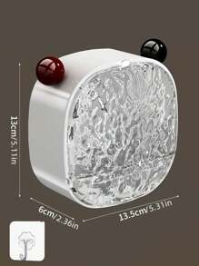 3 pièces Boîte à savon mignonne en forme d'ours, support à savon de salle de bain en acrylique, distributeur mural sans perçage, forme belle, gain de place, organisateur de vanité, armoire de rangement de salle de bain, décoration de salle de bain, armoire de rangement de salle de bain Retour à l'école