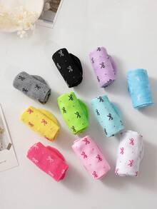 30 Pairs Kids Short Socks: Candy Colors, Lace Bow, Heart Pattern, Stripes, Soft & Comfortable, Casual Versatile, Student Socks - Suitable For Daily Wear, Random Mixed Colors - Multicolor - View 8