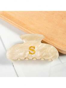 1 chiếc kẹp tóc chữ cái tiếng Anh màu vàng ánh kim lấp lánh bằng acrylic, kẹp tóc chữ cái, phụ kiện tóc, quà tặng kẹp tóc, kẹp hàm, kẹp tóc, kẹp càng cua, phụ kiện tóc mùa thu đông cho nữ, thích hợp cho trang phục đi nghỉ mát, mùa hè, đi biển. - Nhiều màu - Xem 12