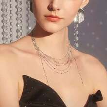 1pc Fashionable Women's Multi-Layered Personalized Bohemian Style Necklace, Perfect For Parties And Banquets - Layered Necklace - View 2