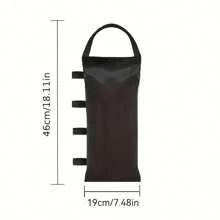 4 Stücke Schwerlast Sandsäcke - aus strapazierfähigem Polyester, schwarz, für Sonnenschutz & Picknicks, Gewichte für Outdoor-Zelte