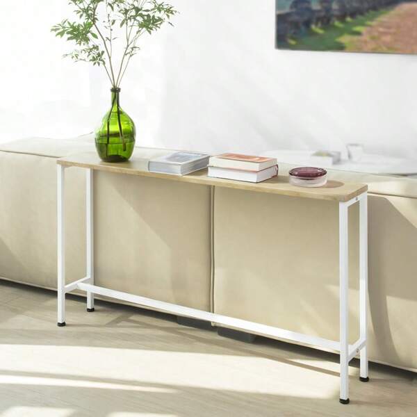SoBuy Vintage Konsolentisch Metall Flurtisch schmal Dekotisch Sideboard Beistelltisch FSB19-Z