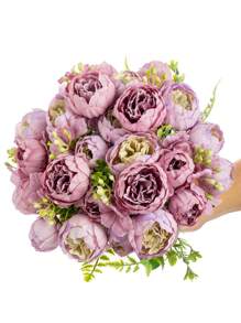 1/3PCS Artificial Peony Flowers Bouquets Hydrangea Ball Chrysanthemum Halloween Valentine's Day Gifts Birthday Party Decorations Wedding Flower Baskets Bride Holding Flowers Home Furnishings Dining Rooms Bedrooms Windowsills Vases For Decorations New Year Decorations Outdoor Gardens Start Of School Season