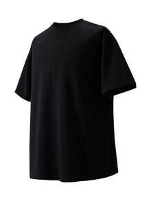 Blueplus Men's Pure Cotton T-Shirt, 1Pc Weight 220g, 100% Cotton, Comfortable To Wear, Very Suitable For Leisure Outing Or Outdoor Entertainment, Versatile, 1PC Solid Color Short Sleeve, Pure Cotton Material | Skin-Friendly And Comfortable Holiday Gift, With A Certain Thickness, Suitable For Summer Wear