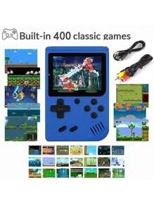 Consola de videojuegos retro Mini portátil de tipo Macarrón con 400 juegos en 1, 8 bits, pantalla LCD colorida de 2.4 pulgadas