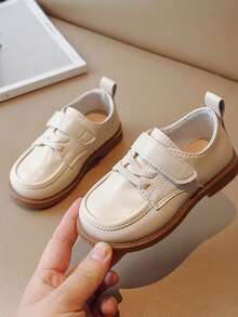 幼儿鞋春秋季宝宝鞋男童防滑真皮软底鞋儿童皮鞋 - 米色 - 查看 17