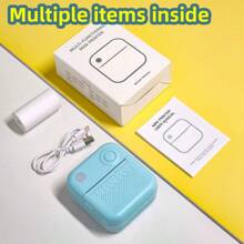 LAIBEAR Mini Printer Sticker Thermal Printer, Portable Inkless Sticker Maker, Free Cutting Small Pocket Printer, Mini Photo Printer, Black And White Photo Printer, Efficient And Fast Small Pocket Printer, Inkless Printer For Study Notes, Pictures, DIY, Labels, Mini Printer Sticker Thermal Printer