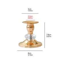 2pcs/Set Gold Candle Holder, Metal Candle Stand For Centerpiece Decor, Christmas, Wedding, Birthday Party, Anniversary, New Year, Valentine's Day (Candles Not Included) - Multicolor - View 7