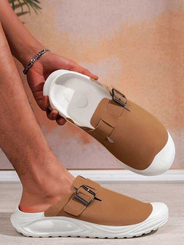Effen zomerse casual sandalen voor heren, strandpantoffels voor binnen en buiten