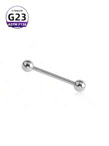 1 pieza Piercing de lengua de aleación de titanio de grado implantable G23 F136 con rosca interna, joyería de perforación para uso diario tanto para hombres como para mujeres