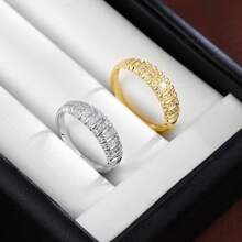 1pc Synthetic Zirconia Spiral Design Women's Ring