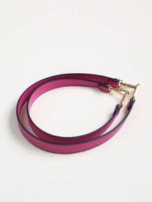 100% Pu Leather Shoulder Strap Bag With Handbag Handle Short Bag With Wallet With Gold Buckle Long Shoulder Strap Adjustable - Hot Pink - View 3