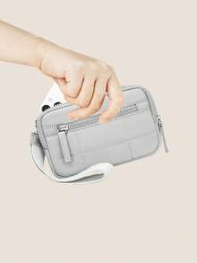 Multi-Functional Wristlet Purse For Women 3-Zipper Design Credit Card And Phone Holder - 淺灰色 - 查看 3