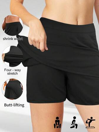 Plus Women's Mini Tennis Skirt With Shorts Underneath Athletic Workout Cute Golf Skorts Summer Gym Clothes