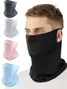 1 Pc Ice Silk Neck Gaiter For Men, Outdoor Cycling Face Shield, Fishing Bandana, Full Face Cover - Sun Protection Mask - View 1