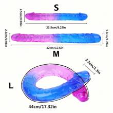 Double Anal Penetration Sex Toy Double Big Dildo Adult Goods Realistic Flexible Jelly Penis Cock Butt Plug G-Spot Stimulation,Sex Toys.Sexy Toys